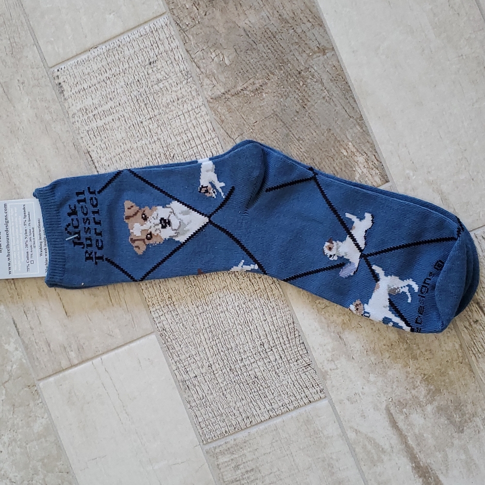 New Wheelhouse Jack Russell Terrier Dog Socks Women's Sock Size 9-11 - Picture 5 of 6